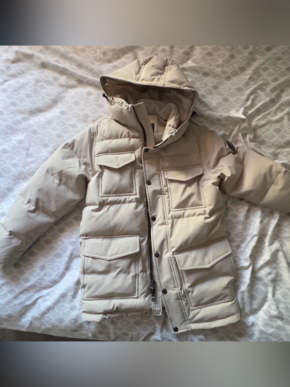 Tommy Hilfiger Men's Hooded Puffer Jacket - Cream